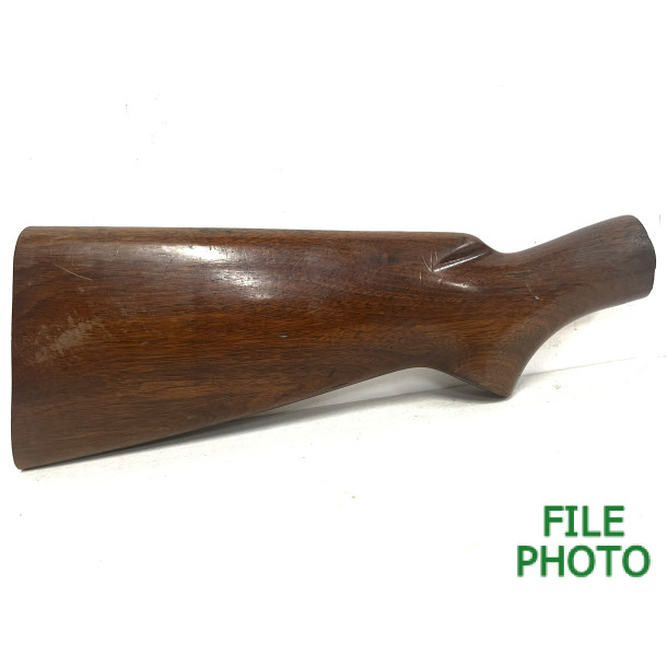 Butt Stock Assembly - Late Variation - Walnut - Plain - 12 Gauge - Without Butt Plate - Original Butt Stock Assembly - Late Variation - Walnut - Plain - 12 Gauge - Without Butt Plate - Original